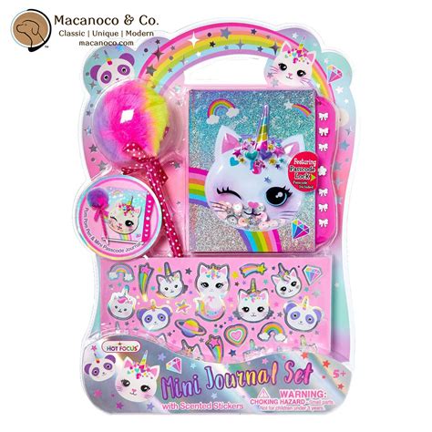 Hot Focus Caticorn Mini Journal Set Macanoco And Co