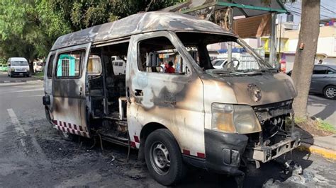 Hombres Armados Prenden Fuego A Unidad De Transporte P Blico En Edomex