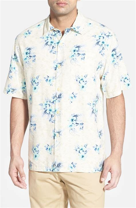 Tommy Bahama Garden Of Hope And Courage Original Fit Silk Shirt