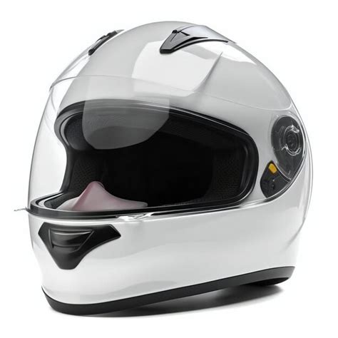 Premium Ai Image White Motorcycle Helmet Isolated On White Background