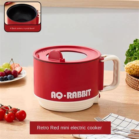 QTNJVE Non Stick Foldable Electric Cooker With Folding Handle Hot Pot Multi Cooking Pot