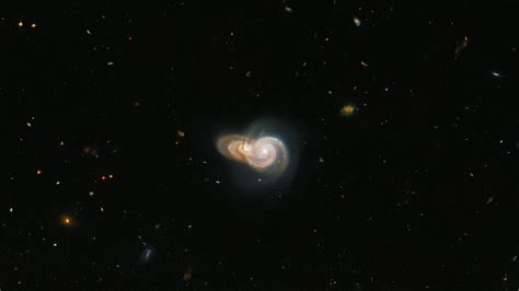 Hubble photographed "overlapping" galaxies