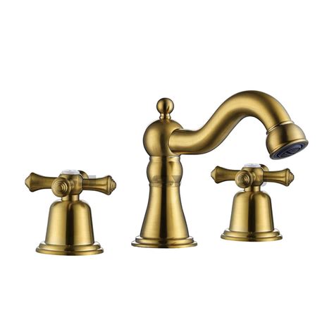 Brushed Gold Cupc Bathroom Lavatory Basin Faucet Hot Cold Mixer Water Tap Bathroom Basin