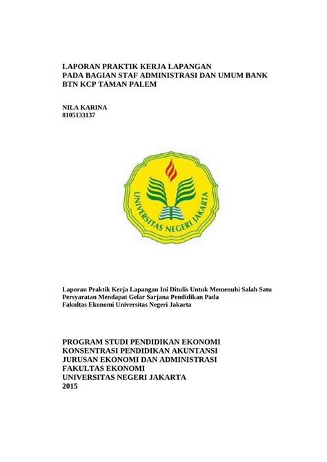 Pdf Laporan Praktik Kerja Lapangan Pada Bagian Staf Palem Yang