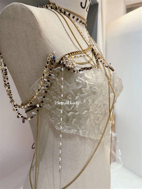 Jibaro Banshee Resin Mermaid Corset Bra Top Cosplay Costume Etsy Uk