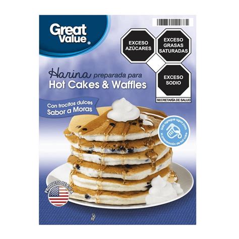 Harina Para Hot Cakes Y Waffles Great Value Con Trocitos Sabor A Moras G Walmart