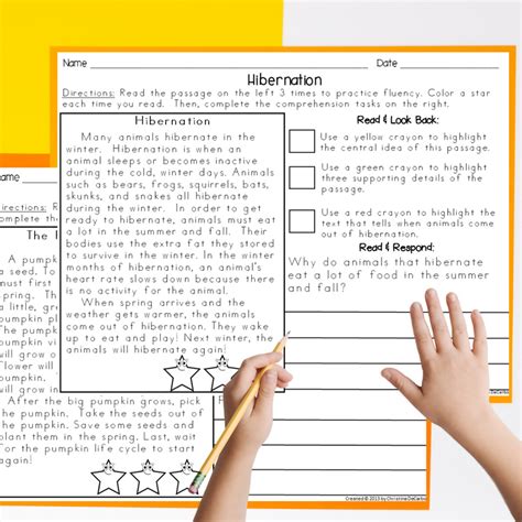 Third Grade Reading Comprehension Worksheet Winter Free Worksheets Worksheets Library