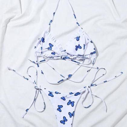 Butterfly Print Sexy Bikini Swimsuit On Luulla