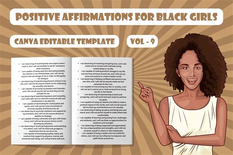 Positive Affirmations For Black Girls Graphic By Bam Designs · Creative