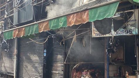 Massive Fire Breaks Out In Delhis Lajpat Nagar Area No Casualties