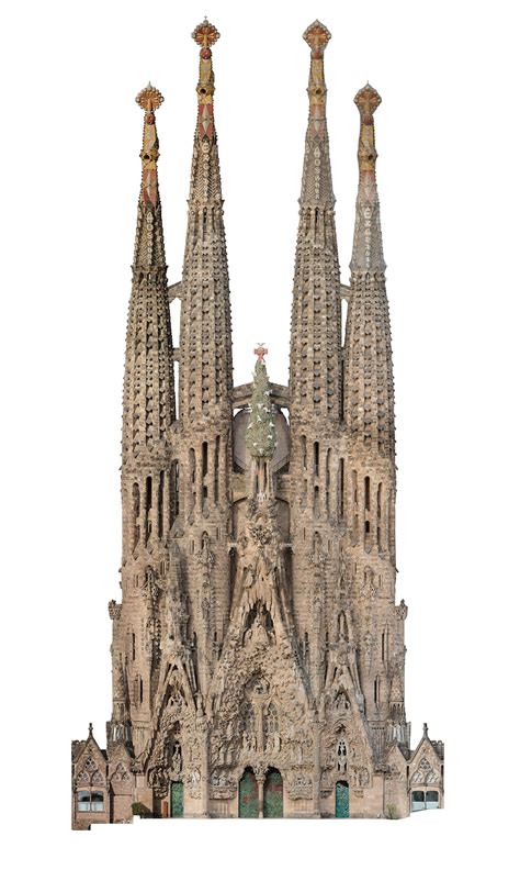 Architectural Model Of The Sagrada Familias Nativity Facade In 3d