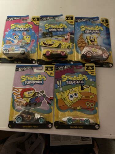 Hot Wheels Character Cars Spongebob Squarepants Th Anniversary Complete Ebay