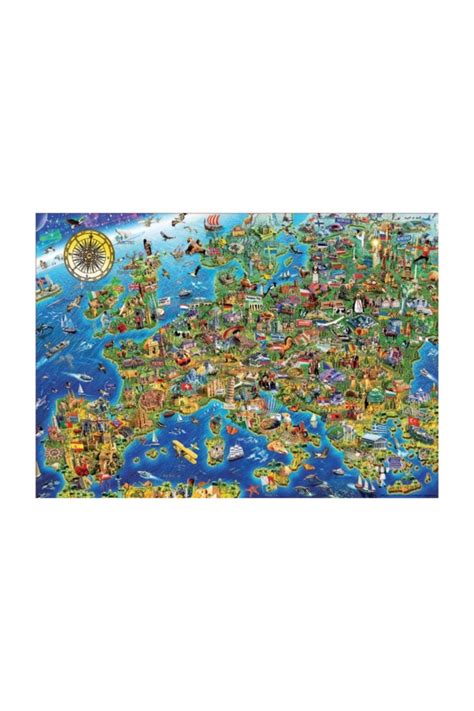 Educa Puzzle Educa 500 Parça Çılgın Avrupa Haritası Puzzle Fiyatı ...