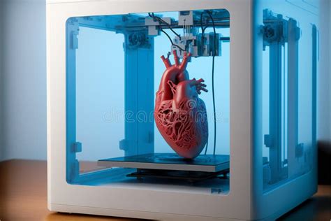 3D Printer Prints A Human Heart The Concept Of Printing Organs For