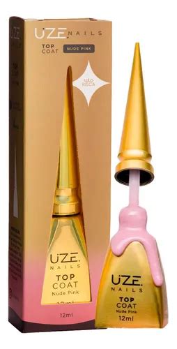 Lan Amento Uze Nails Top Coat Nude Pink Parcelamento Sem Juros