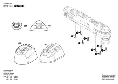 Bosch 3 603 A03 000 Universalmulti 12 Multipurpose Tool 12 V / Eu Spare ...