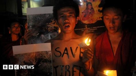 tibetans set   fire   days activists bbc news
