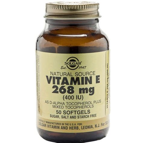 Solgar Vitamin E 400 IU Takviye Edici Gıda 50 Kapsül
