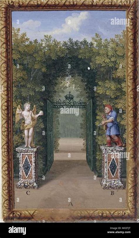 English From Jacques Bailly S Le Labyrinthe De Versailles Illustrating The Entrance To The