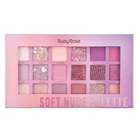 Maquiagem Paleta De Sombras Soft Nude Cores Ruby Rose Hb Papelaria Criativa