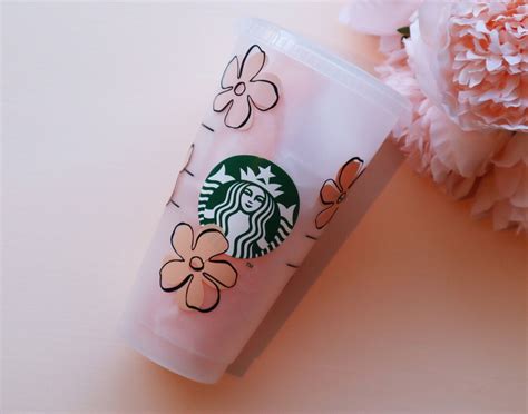Starbucks Nude Flowers Cup Nude Flowers Starbucks Cup Flowers Tumbler Aesthetic Starbucks Cup