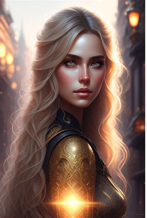 Beautiful Blonde Warrior Woman Ai Generated Art Fantasy Woman Etsy