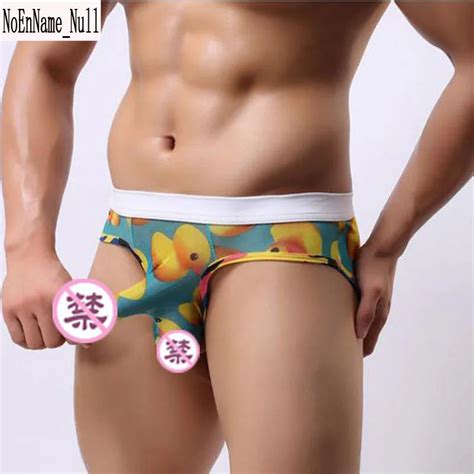 Men S Underwear Elephant Nose Men Bikini Briefs Shorts Low Waist Man Print Underpant Comfortable