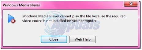 Fix Cannot Play Mov Files On Windows Media Player Appuals