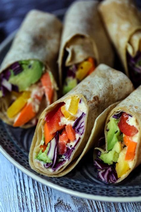 Vegan Wraps With Hummus • Happy Kitchen