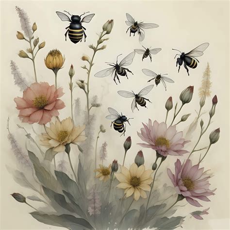 Bees And Flowers Free Stock Photo Public Domain Pictures