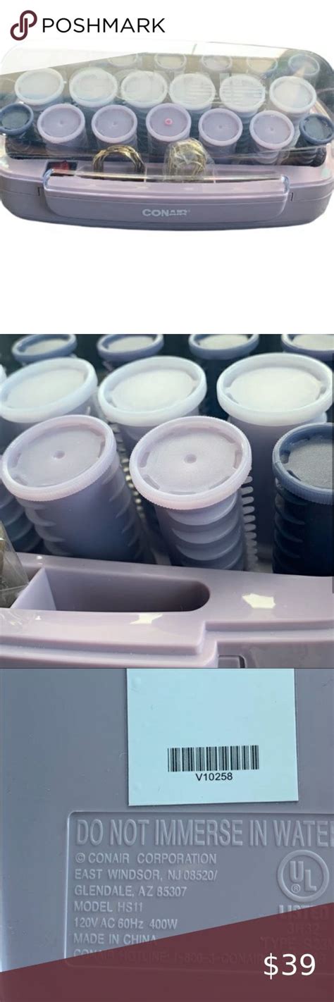 Conair Model HS Electric Hot Rollers Curlers With Clips