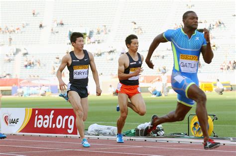 Triumphant Gatlin Grabs Spotlight In 100 Meter Race The Japan Times