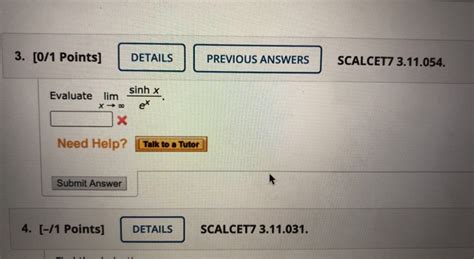 Solved 3 [0 1 Points] Details Previous Answers Scalcet7