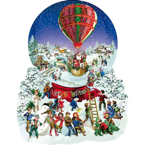 Old Fashioned Snow Globe Piece Shaped Jigsaw Puzzle Spilsbury