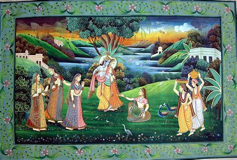 Radha Krishna in Vrindavan | Exotic India Art