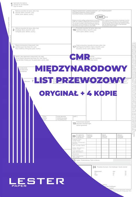 CMR MIĘDZYNARODOWY LIST PRZEWOZOWY 1 3 GRATIS 11738985723 Allegro pl