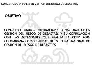 Gestion Del Riesgo De Desastres Conceptos Basicos PPT