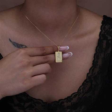 K Solid Gold Gay Necklace Lgbt Necklace Lgbt Pride Jewelry Gay Couple Necklace Gift For Him