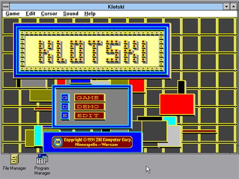 Klotski (1991) by ZH Computer Win3.1 game