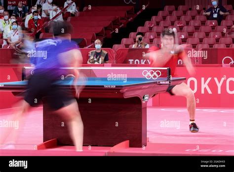 Tokyo Japan Th July Dimitrij Ovtcharov Plays A Shot During