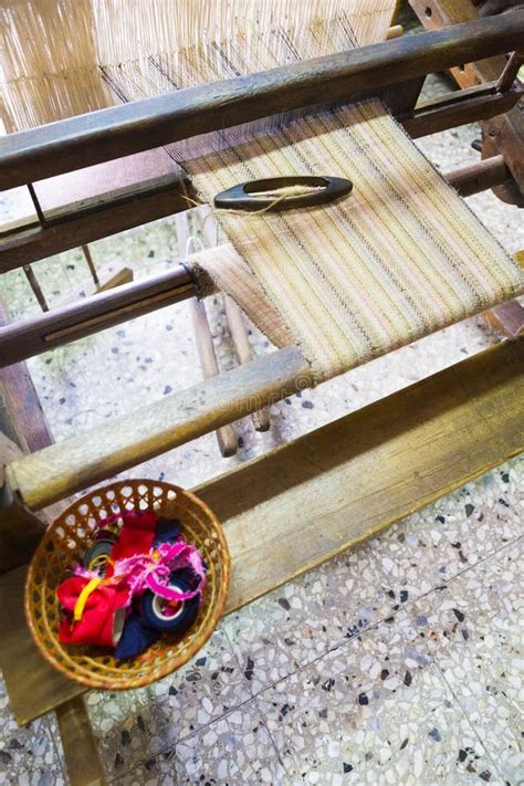 Crafting A Handmade Carpet Loom Detail Stock Image Image Of