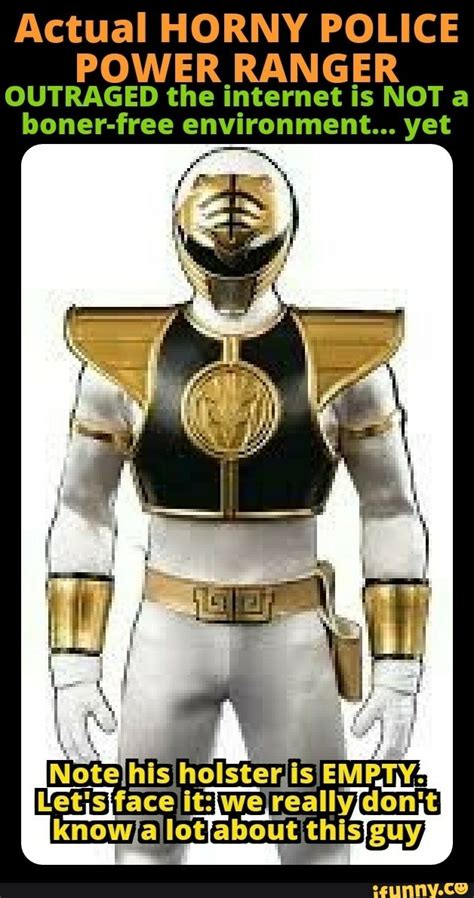 Actual HORNY POLICE POWER RANGER OUTRAGED The Internet Is NOT A Boner Free Environment Yet