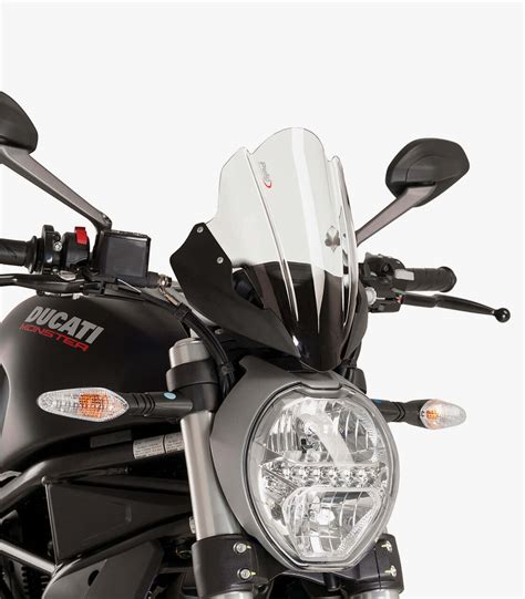 Ducati Monster 797 821 1200 R S Puig Naked New Generation Touring Transparent Windshield 8900W