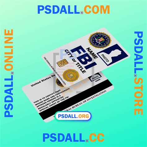 FBI Federal Bureau Of Investigation ID Card Vector Template V2 Psdall Org