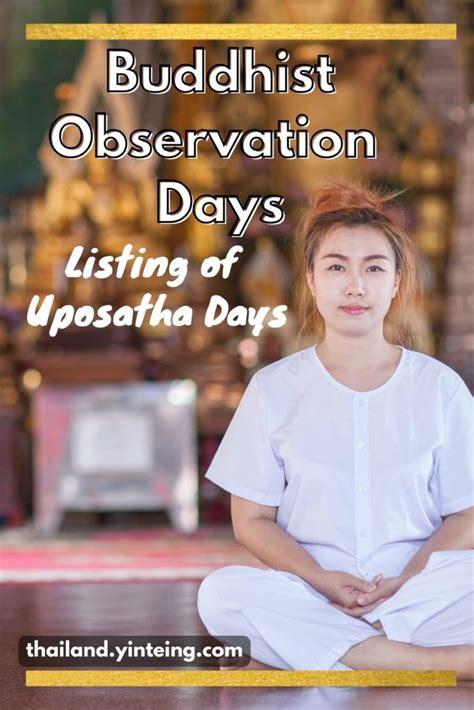 Buddhist Observance Dates (Uposatha days) for 2025 (Thai year 2568 ...