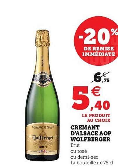 Promo Cremant D Alsace Aop Wolfberger Chez Super U ICatalogue Fr