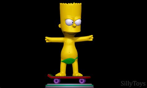 Bart Simpson Skating Naked The Simpsons D Print Model Cgtrader