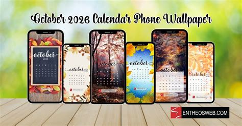 October 2026 Calendar Phone Wallpaper Entheosweb