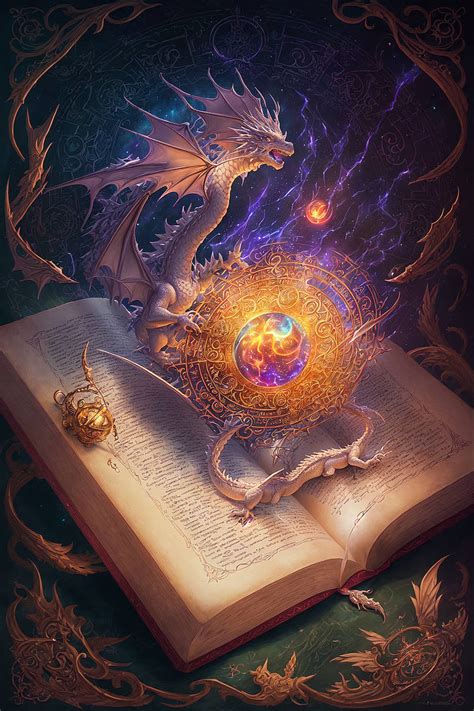 Magic Spellbook Dragon By Rena Design On Deviantart