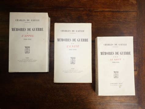 De Gaulle Mémoires De Guerre Signed Book First Edition Edition